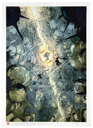 Digitale Druckgrafik Bablet - Silent Jenny (Cuivre)