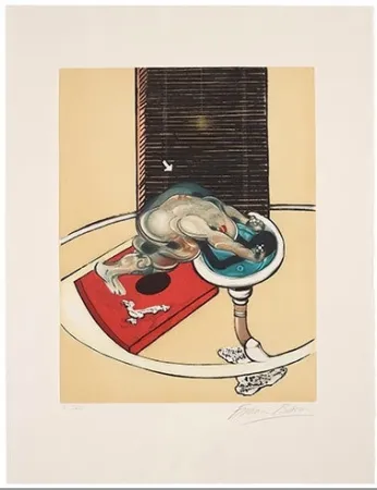 Radierung Und Aquatinta Bacon - Man at the washbasin