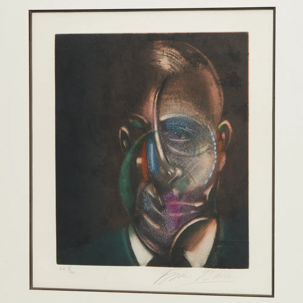 Stich Bacon - Portrait of Michel Leiris 