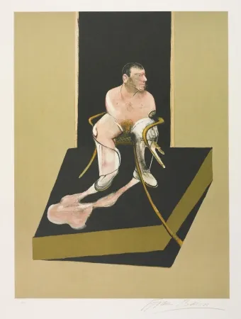 Radierung Und Aquatinta Bacon - Triptych 1986-1987: Study for a portrait of John Edwards (S. 6)
