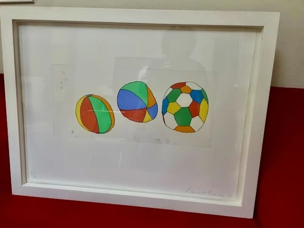 Radierung Und Aquatinta Baechler - 3 BALLS