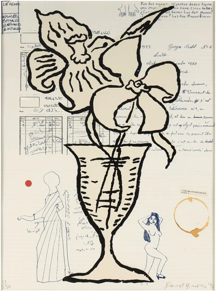 Siebdruck Baechler - Flowers