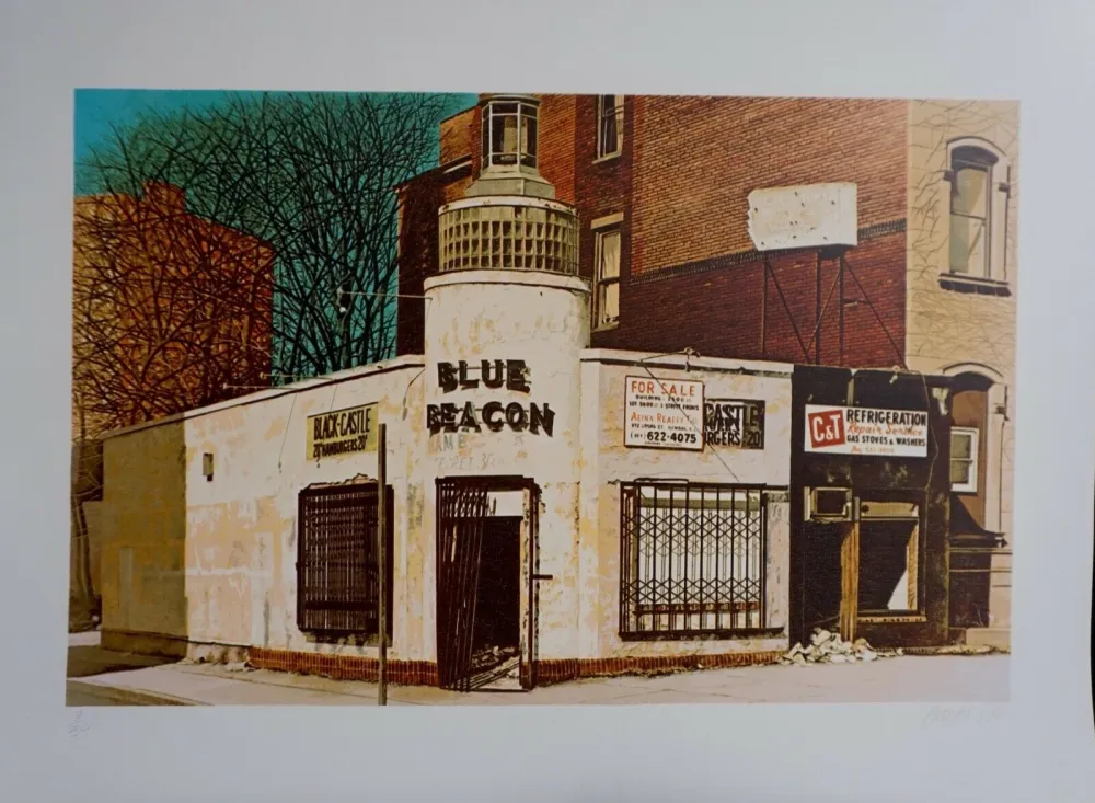 Siebdruck Baeder - Blue Beacon