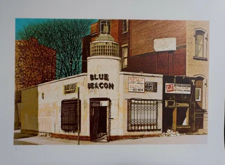 Siebdruck Baeder - Blue Beacon