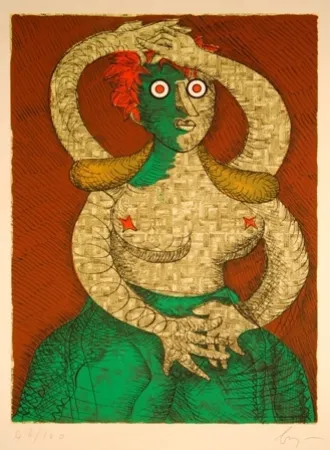 Radierung Baj - Caroline di Brunswick, Regina di Gran Bretagna e d'Irlanda