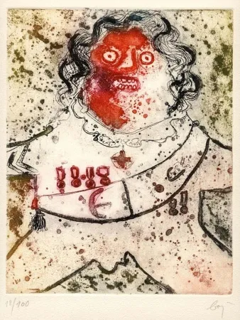 Radierung Und Aquatinta Baj - Dames et Generaux