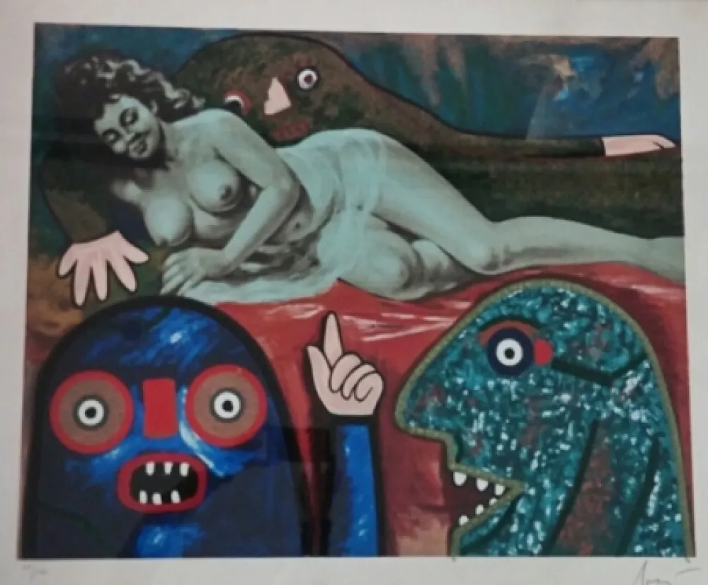 Siebdruck Baj - Elena Pavlovna ritrovata dallo sceriffo Hasan Pacha