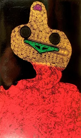 Radierung Baj - Femme en fleurs