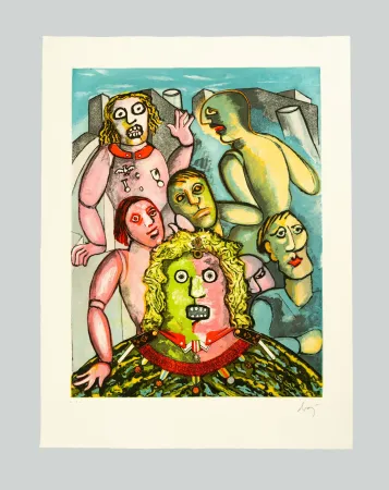 Radierung Und Aquatinta Baj - Il generale e i suoi fantasmi