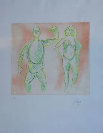 Radierung Baj - Nudi