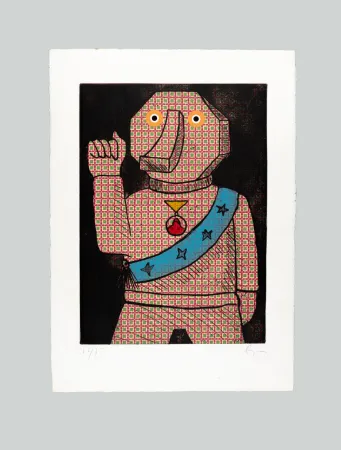 Radierung Und Aquatinta Baj - Piccolo Ubu