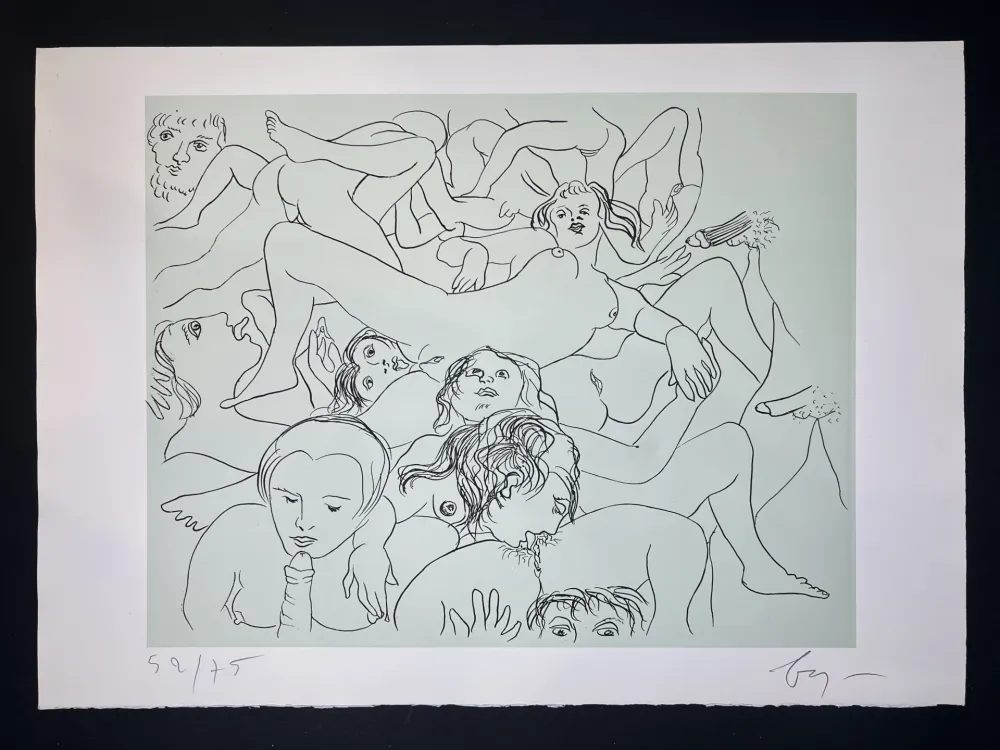 Stich Baj - SADE IN ITALY – complete folder with 8 erotic etchings