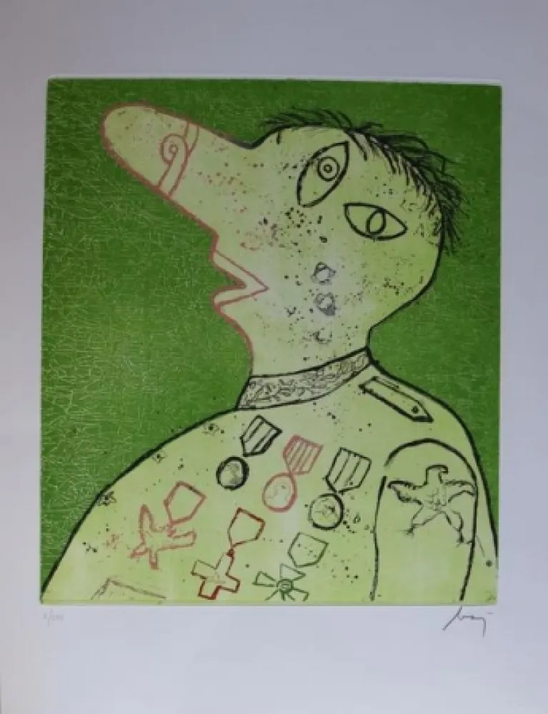 Radierung Baj - Suwarow Rymnisky durante la campagna di Russia