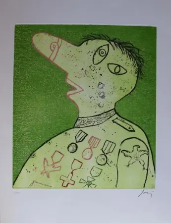 Radierung Baj - Suwarow Rymnisky durante la campagna di Russia