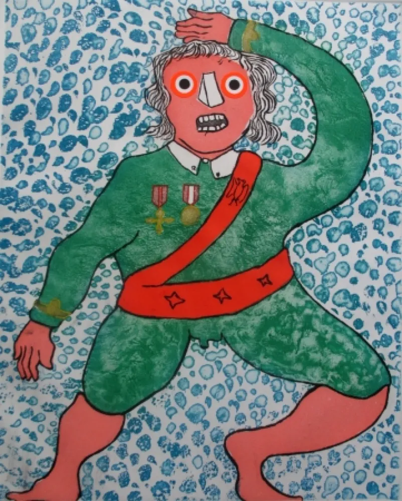 Aquatinta Baj - Swinging General