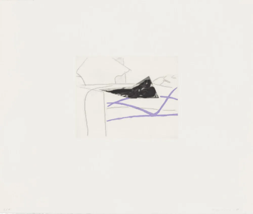 Radierung Und Aquatinta Baldessari - Black Dice 5