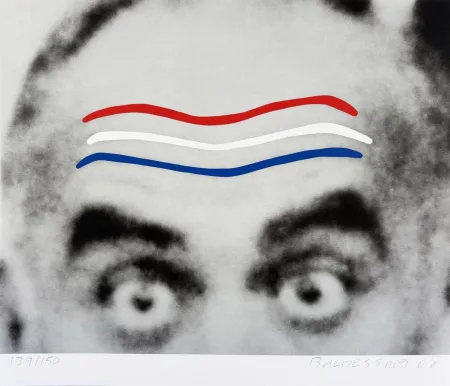 Siebdruck Baldessari - Raised Eyebrows/Furrowed Foreheads (Red, White, and Blue) from the Artists for Obama Portfolio