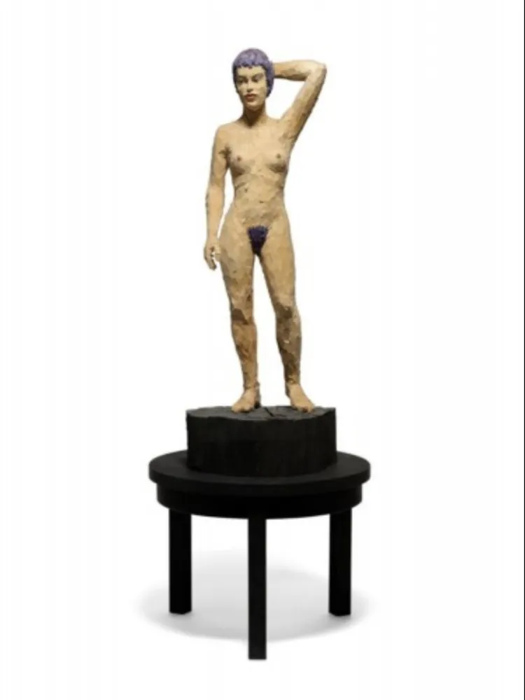 Holzschnitt Balkenhol - Femme burlesque (Burlesque Woman)