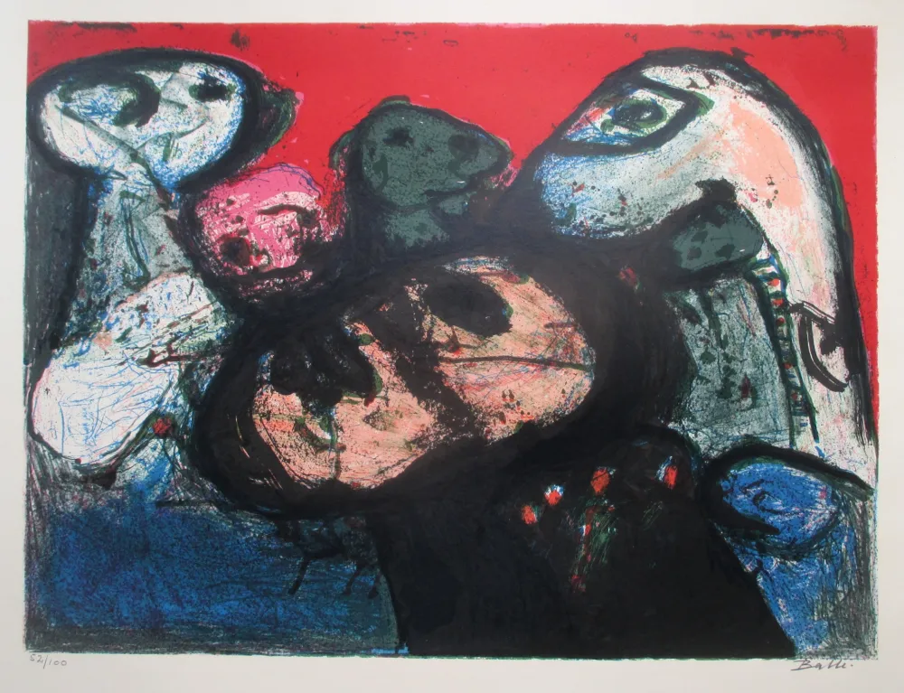 Lithographie Balle - Composition