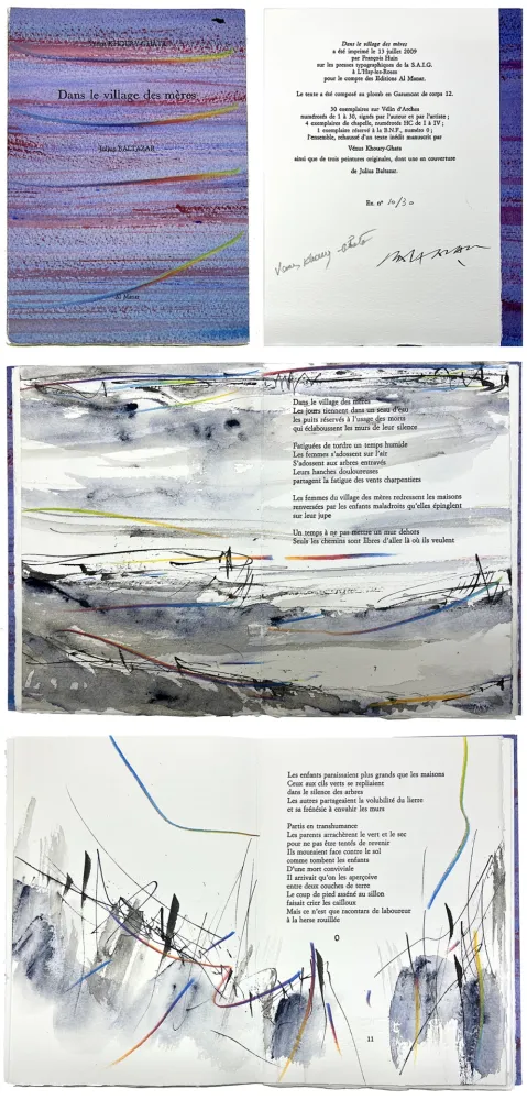 Illustriertes Buch Baltazar - DANS LE VILLAGE DES MÈRES. Trois peintures originales (2009)