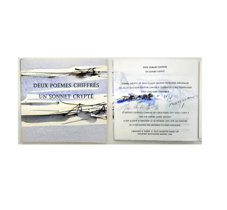 Illustriertes Buch Baltazar - DEUX POÈMES CHIFFRÉS UN SONNET CRYPTÉ. Peintures originales (1995)