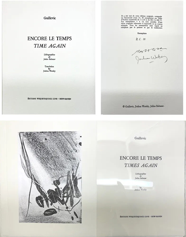 Illustriertes Buch Baltazar - Guillevic : ENCORE LE TEMPS / TIME AGAIN
