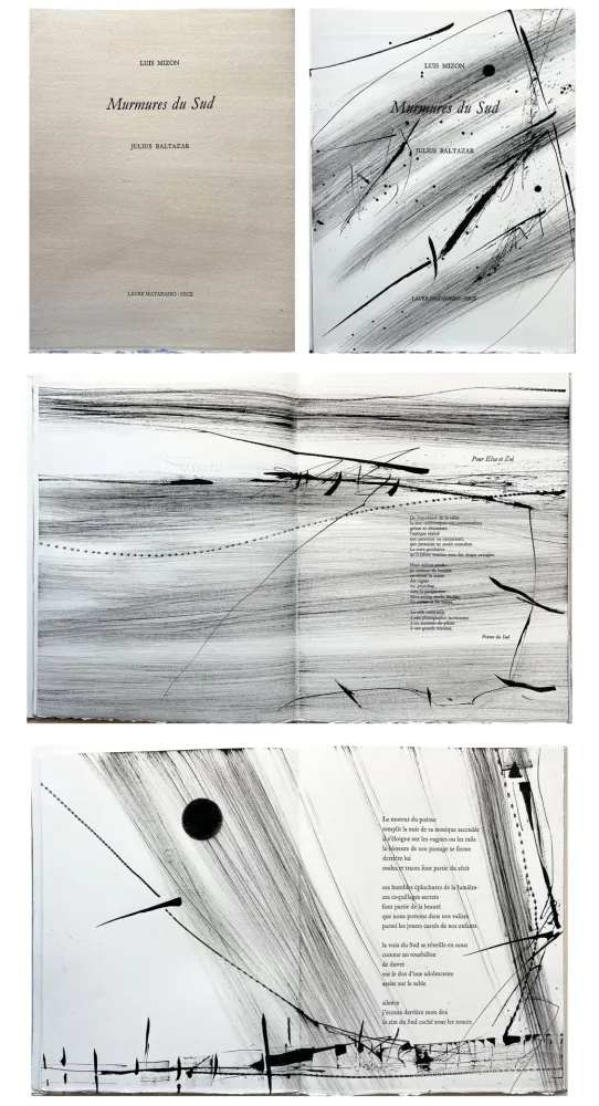 Monotypie Baltazar - Luis MIZÓN : MURMURES DU SUD. Poèmes inédits.‎ 
