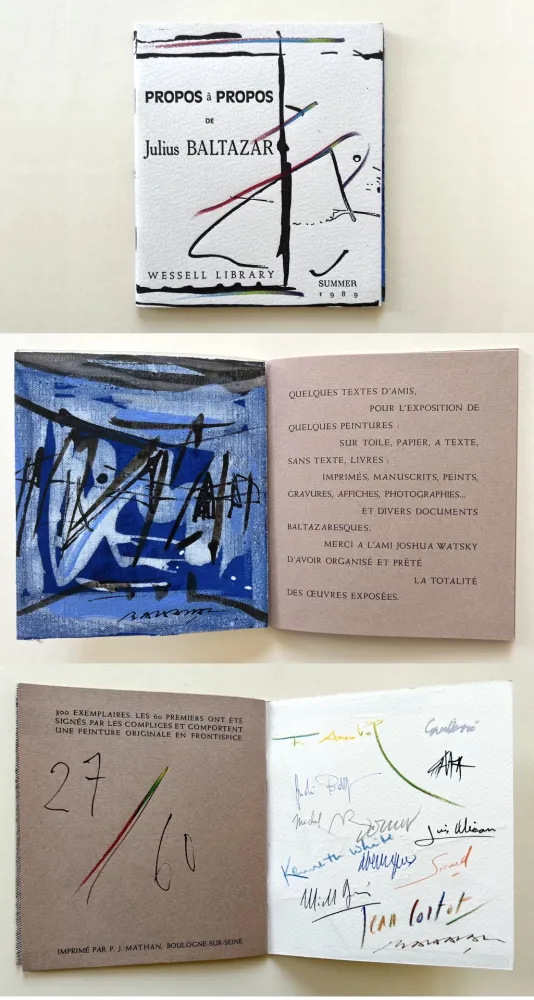 Monotypie Baltazar - PROPOS à PROPOS de Julius BALTAZAR (Avec une peinture originale sur toile‎)