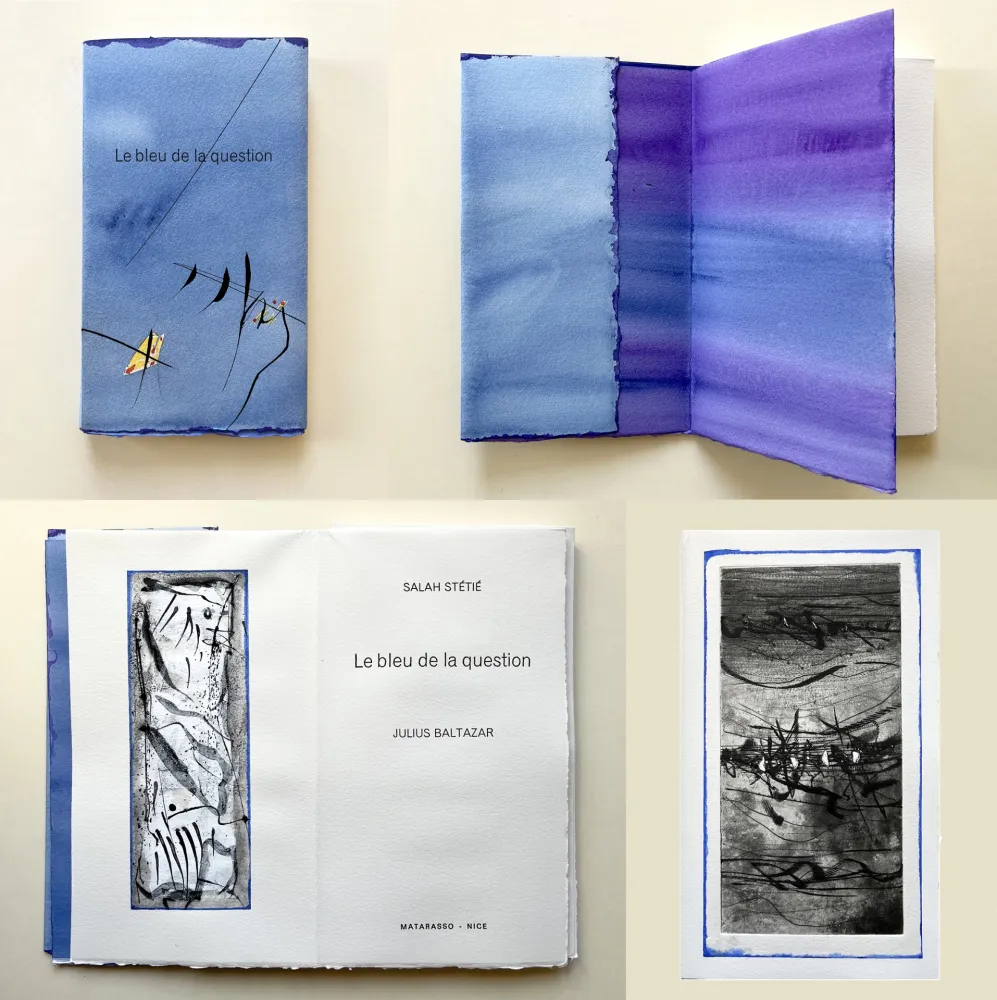 Radierung Und Aquatinta Baltazar - Salah Stétié : ‎LE BLEU DE LA QUESTION‎ (2009)