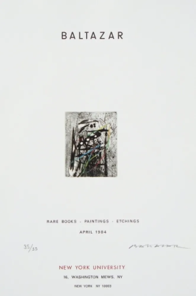 Radierung Baltazar - Sans titre