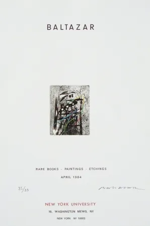 Radierung Baltazar - Sans titre