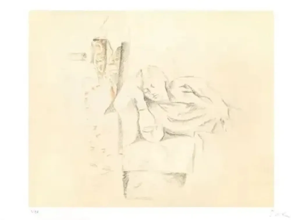 Lithographie Balthus - Jeune fille endormie 