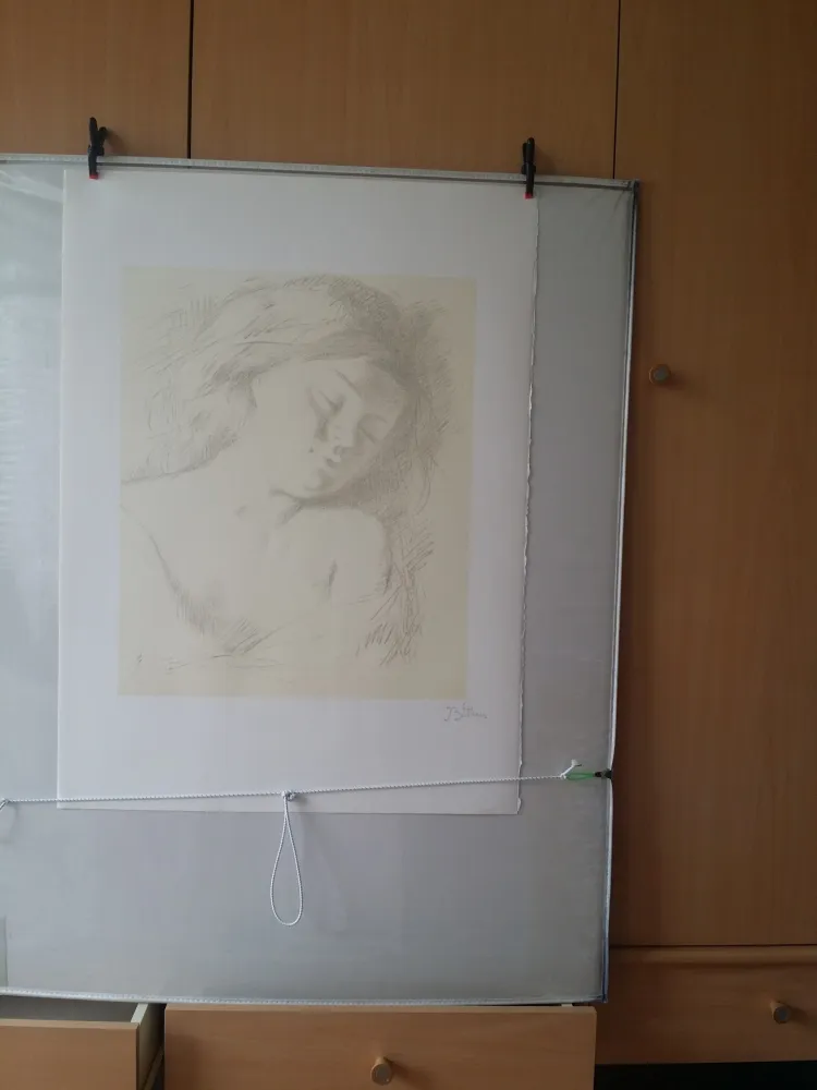 Lithographie Balthus - Tête de jeune fille 