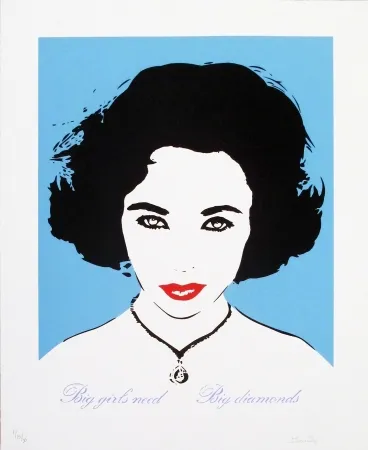 Siebdruck Bambi - Liz Taylor (Light Blue)