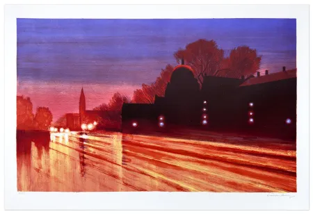 Lithographie Bang -  Forfatningens første dag 