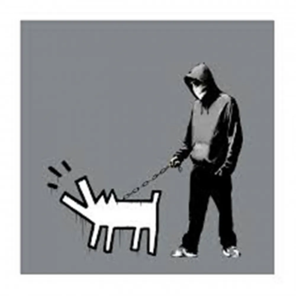 Siebdruck Banksy - Choose Your Weapon (Grey)