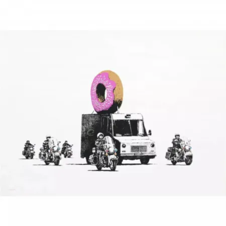 Siebdruck Banksy - Donuts - Strawberry