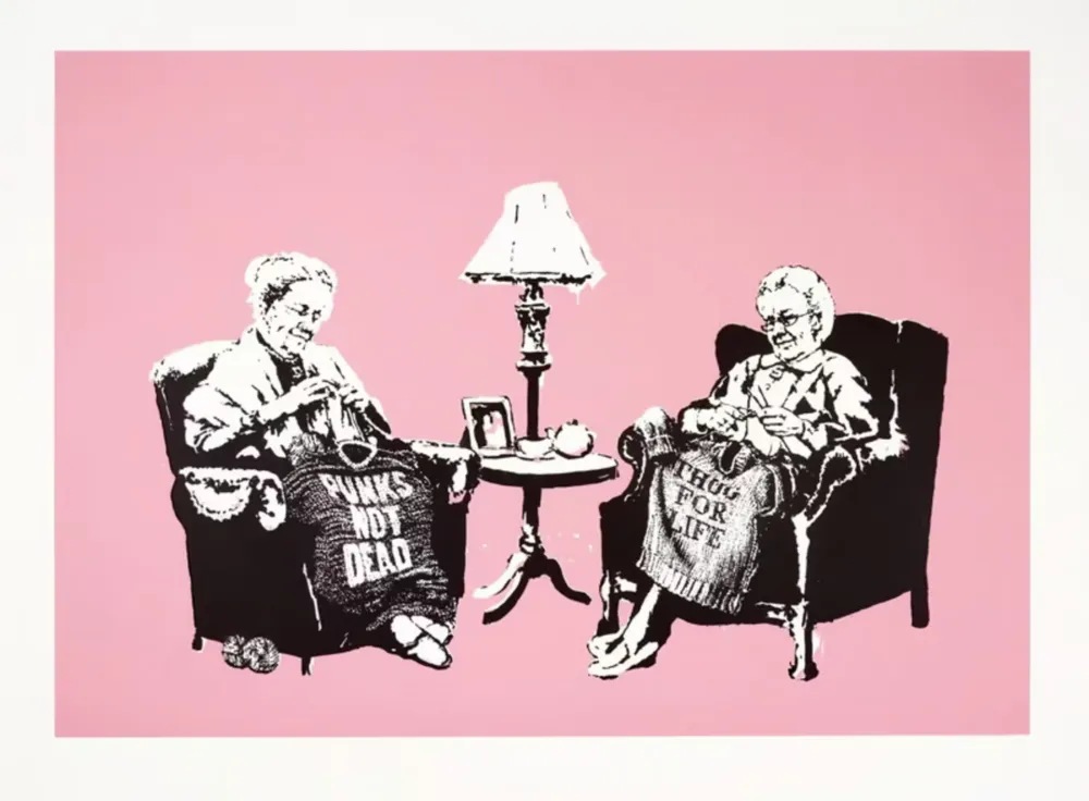 Siebdruck Banksy - Grannies (Unsigned)