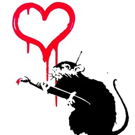 Siebdruck Banksy - Love Rat