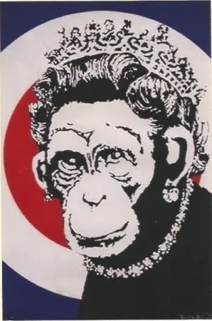 Siebdruck Banksy - Monkey Queen