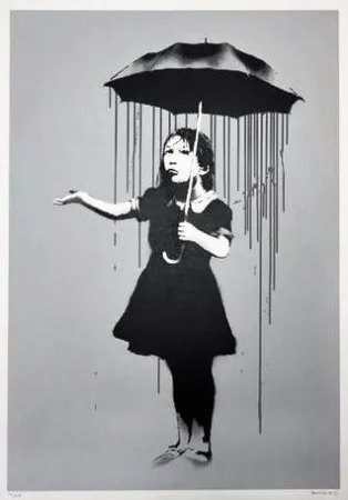 Siebdruck Banksy -  Nola Grey Rain