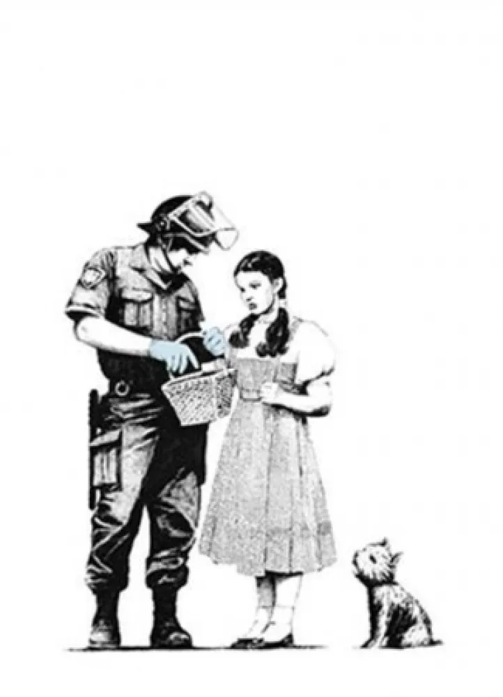 Siebdruck Banksy - Stop and Search