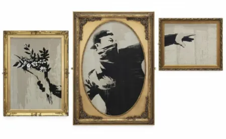 Siebdruck Banksy - Thrower Triptych (VIP)