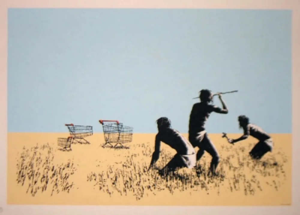 Siebdruck Banksy - Trolley Hunters - Trolleys 