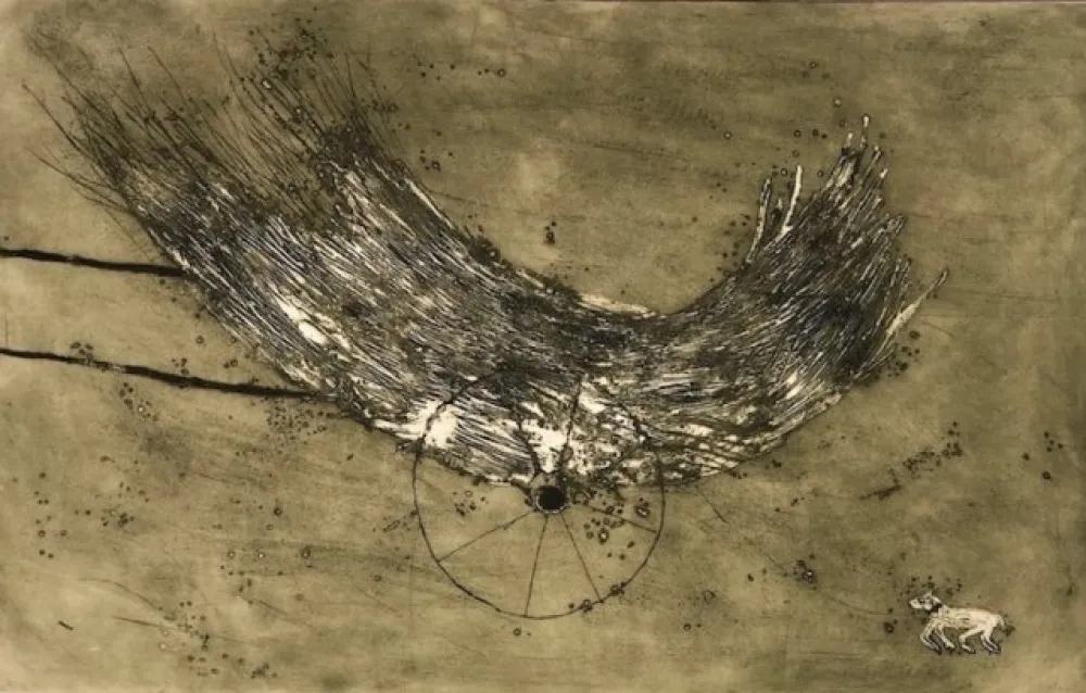 Radierung Und Aquatinta Barcelo - La Charette de foin