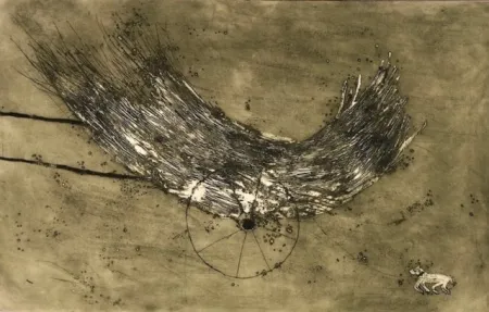 Radierung Und Aquatinta Barcelo - La Charette de foin