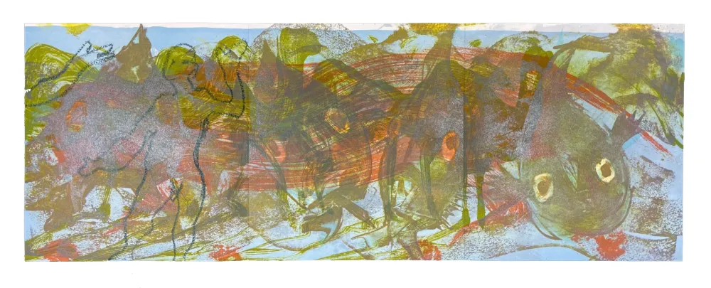 Lithographie Barcelo - Orphée