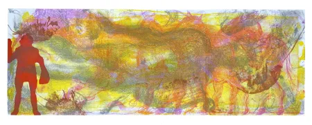 Lithographie Barcelo - Orphée