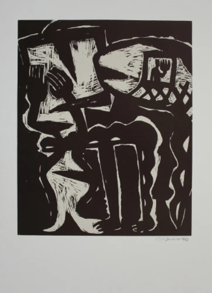 Holzschnitt Barfuss - Atelierbesuch / Studio Visit