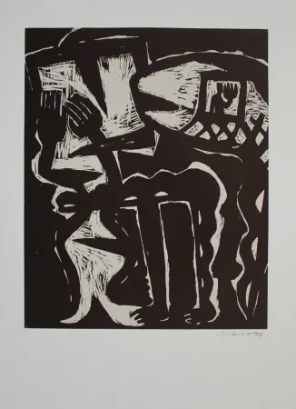 Holzschnitt Barfuss - Atelierbesuch / Studio Visit